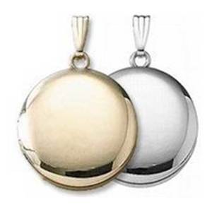 Build Your Own 14K Gold 2 Picture Round Locket