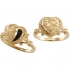14K Yellow Gold Heart Locket Ring