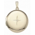 Solid 14k Yellow Gold Round Yellow Picture Locket
