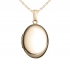 Solid 14k Yellow Gold Oval Locket