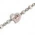 Sterling Silver Glass Heart Locket Bracelet