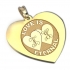 Personalized  Double Heart  Heart Pendant or Charm