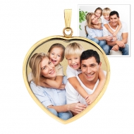Heart Pendant w Bezel Photo Pendant Picture Charm