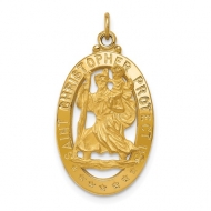 14K Gold Saint Christopher Medals
