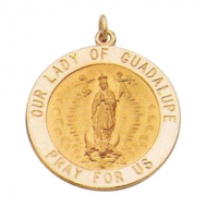 14K Gold Our Lady Of Guadalupe medal