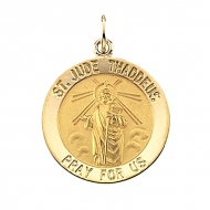 14K Gold Saint Jude Medal