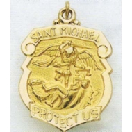 14K Saint Michael Medal