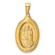 14K Gold Saint Joseph Medal