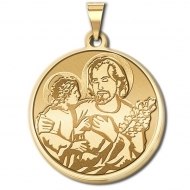 14K Gold Saint Joseph Medal
