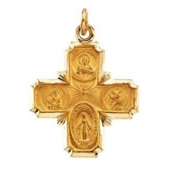 14k Gold Four Way Medal