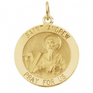 14K Gold Saint Andrew Medal