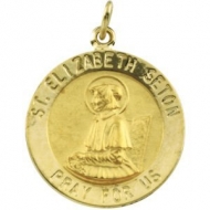 14K Gold Saint Elizabeth Seton Medal