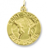 14K Gold Saint Dismas Medal