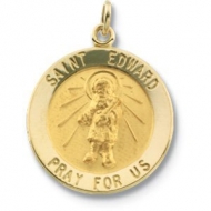 14K Gold Saint Edward Medal
