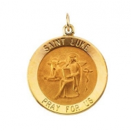 14K Gold Saint Luke Medal