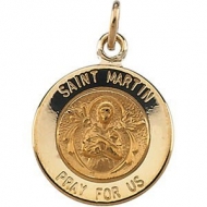14K Gold Saint Martin de Porres Medal