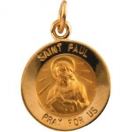 14K Gold Saint Paul the Apostle Medal