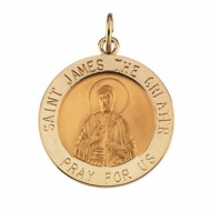 14K Gold Saint James Medal