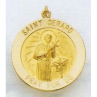 14K Gold Saint Gerard Medal