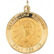 14K Gold Saint John Neumann Medal