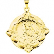 14K Gold Saint Anthony Medal