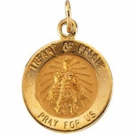 14k Gold Infant of Progue Medal
