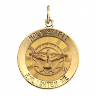 14K Gold Holy Spirit Medal