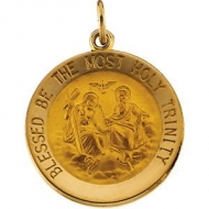14K Gold Holy Trinity Medal