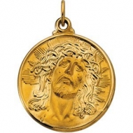14k Gold Ecce Homo Medal