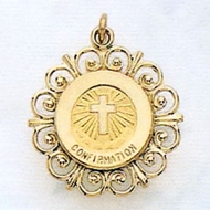 14K Gold Confirmation Medal