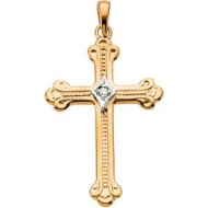 CROSS PENDANT W DIAMOND