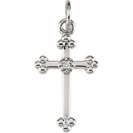 CROSS PENDANT W DIAMOND