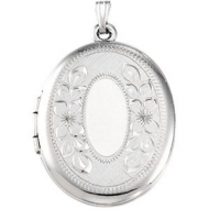 Sterling Silver Oval Picture Locket