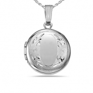 Sterling Silver Round  Picture Locket
