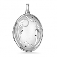 Sterling Silver Oval Picture Locket