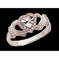 White Gold Claddagh Ring