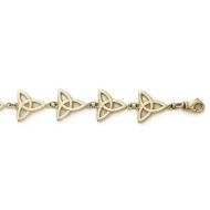 14k Yellow Gold Claddagh Bracelet