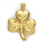 14K Yellow Gold Four Leaf Clover Charm