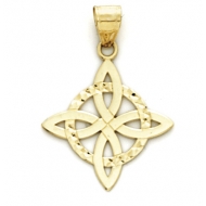14K Yellow Gold Celtic Charm