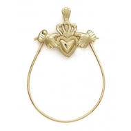 14K Yellow Gold Claddagh Pendant