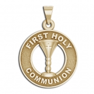 14K Gold Holy Communion Medal
