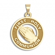 14K Yellow Gold Holy Communion Medal