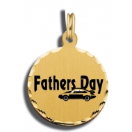 Happy Father s Day Charm Black   White