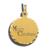 Merry Christmas Charm Black   White