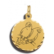 Parrot Charm Black   White