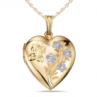 Solid14K Yellow Gold Heart Locket