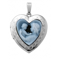 14K Gold Mother   Child Cameo