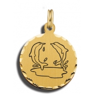 Dolphins Charm Black   White