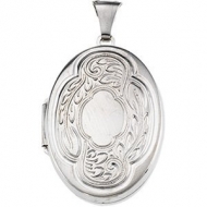 Sterling Silver Oval Picture Locket