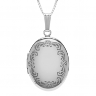 Sterling Silver Oval Picture Locket